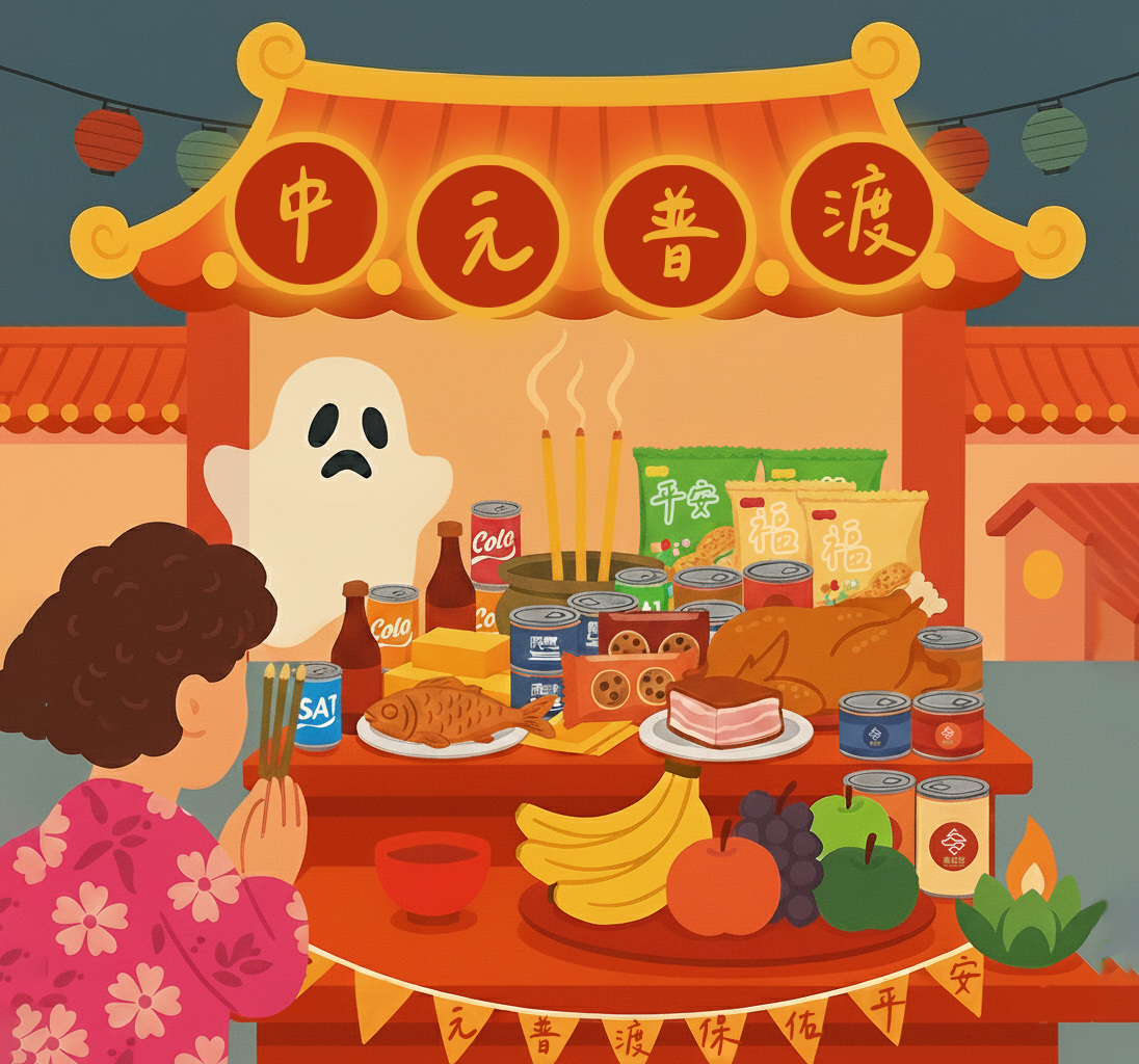 中元普渡,拜拜
