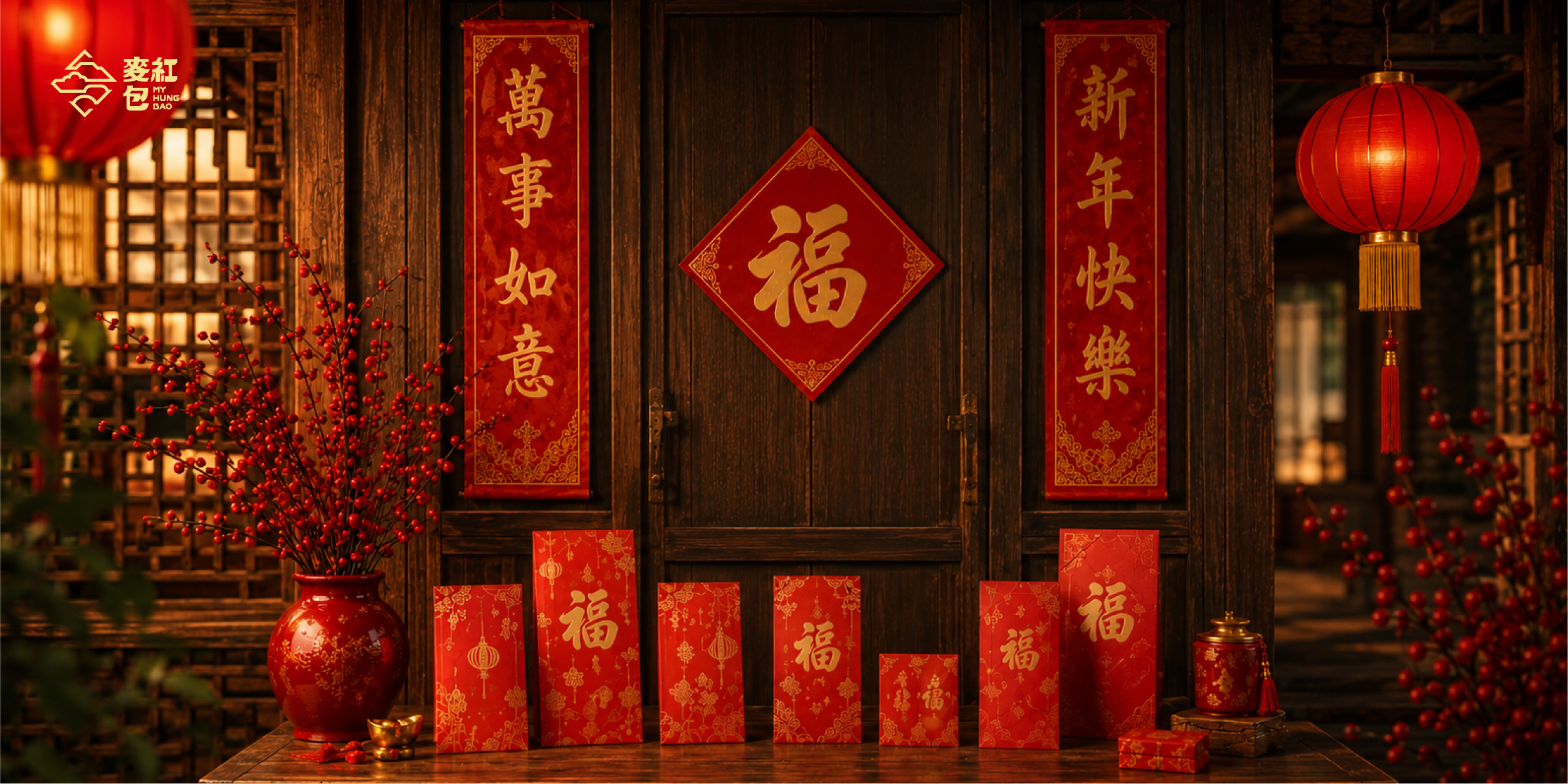 春聯和紅包袋怎麼搭？打造完整春節佈置的喜慶紙品指南