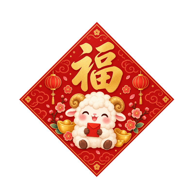 彩印方型春聯-(20*20cm)