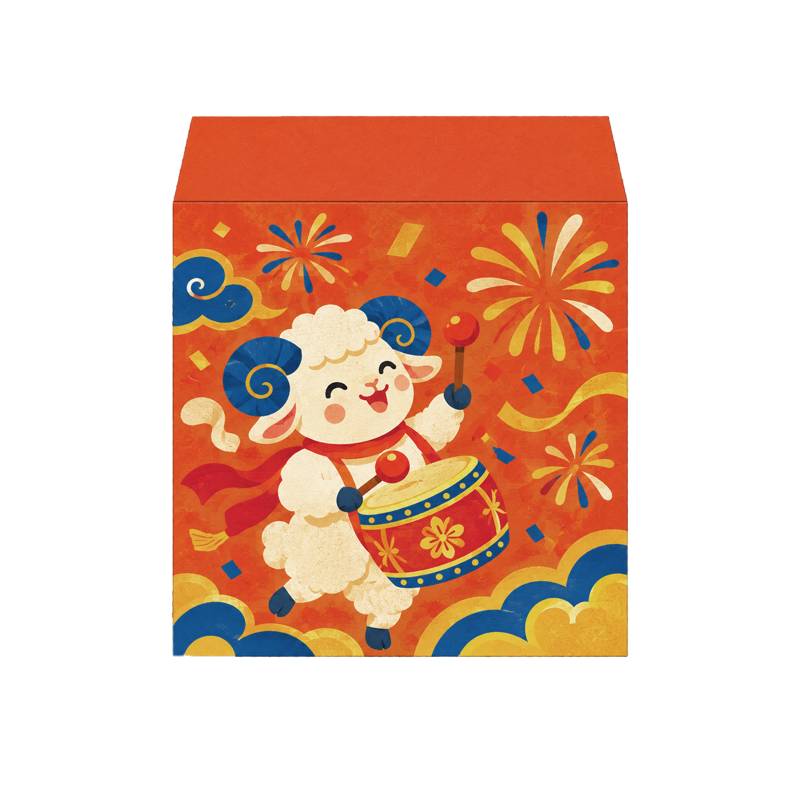 迷你彩印平口紅包(95*95mm)