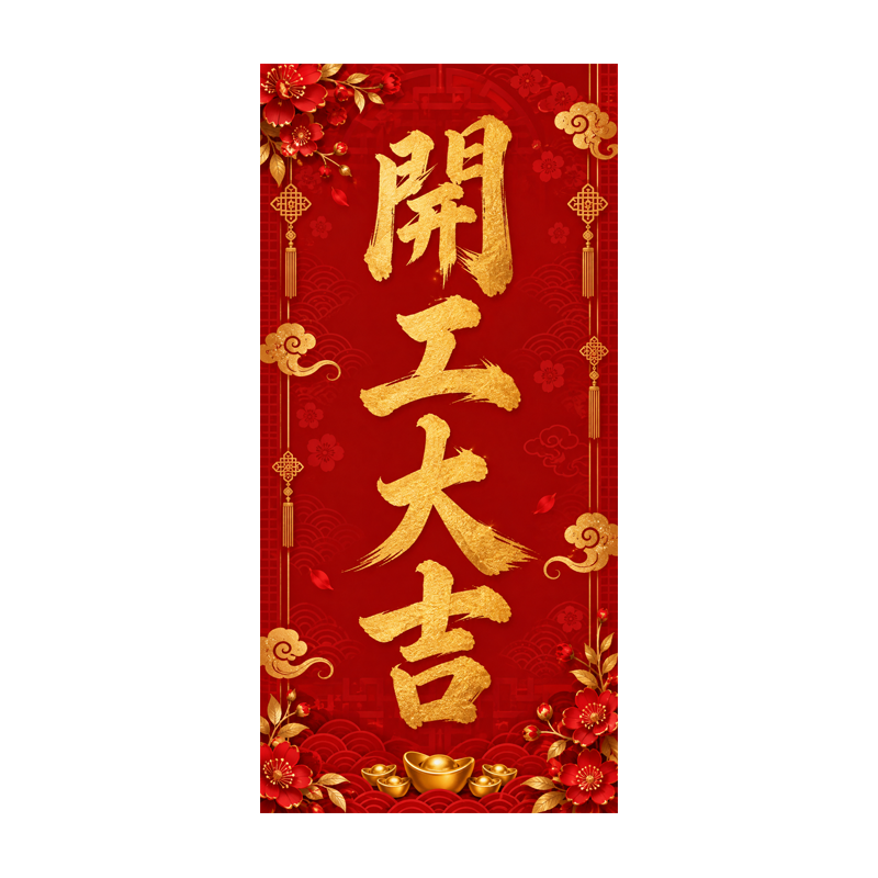 彩印長型春聯-(20*42cm)